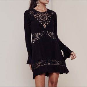 For Love And Lemons Black Lace Mini Dress